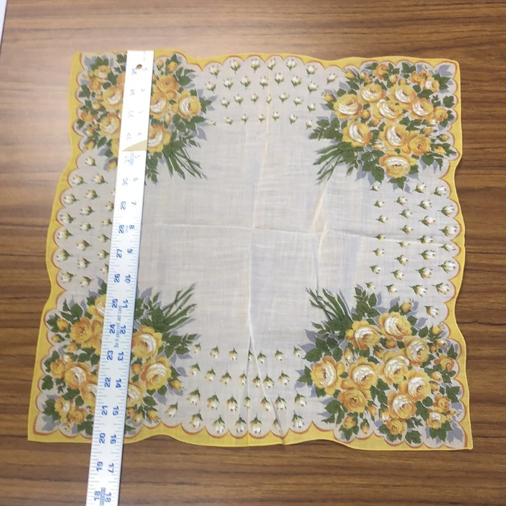 Vintage Yellow Roses Scarf